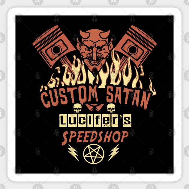Custom Satan (Vintage) Sticker by CosmicAngerDesign